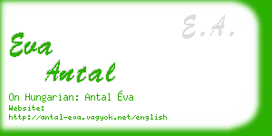 eva antal business card
