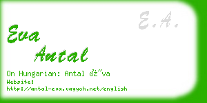 eva antal business card